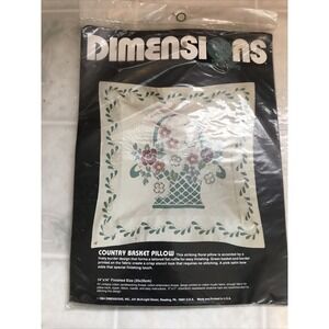 Dimensions Crewelwicking/Crewel Kit - #4135 Country Accent Pillow -Vintage